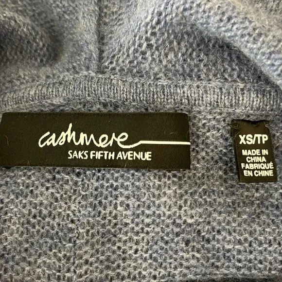 Sala Fifth Avenue 100% cashmere turtle neck hoodie sweater size XS - Picture 11 of 12